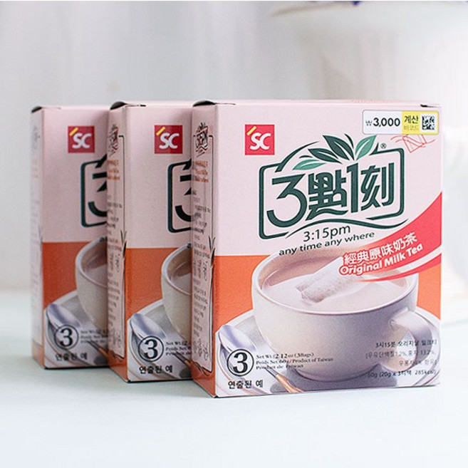 대만 3시15분 밀크티 오리지날 3티백 3개, 3개입, 3곽