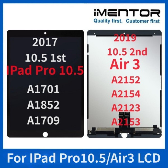LCD 디스플레이 터치 스크린 디지타이저 어셈블리 교체 iPad Pro 105 2017 A1701 A1709 A1852 2019 A2152 A, 01 China Mainland, 04 Air3 2nd Gen White