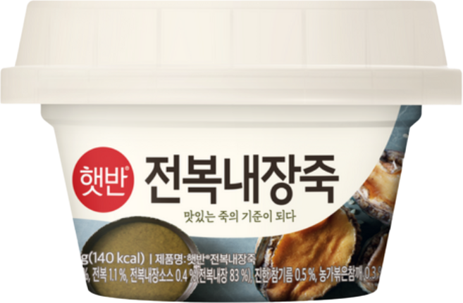 햇반 전복내장죽, 267g, 6개