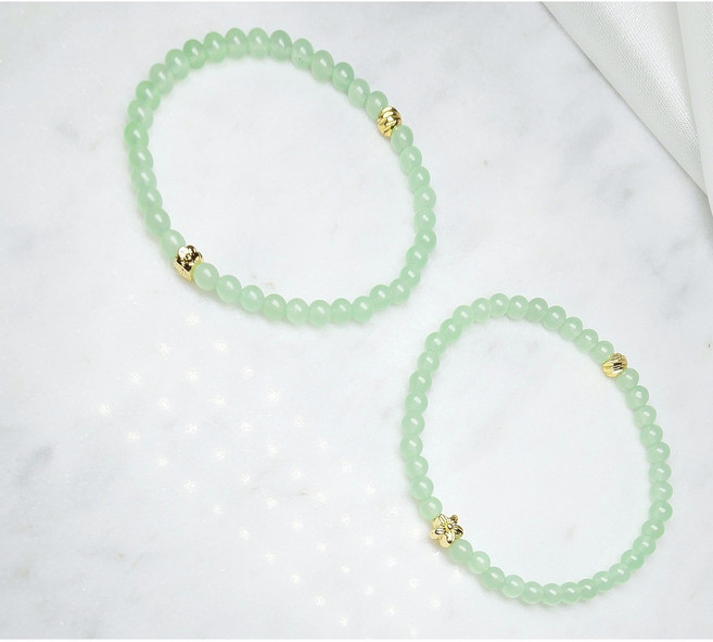 라리마주 수제작 천연 옥팔찌 옥수옥 청명한 맑은옥 풍요 매화꽃 안정감 번영 행운 재물팔찌 4mm 6mm