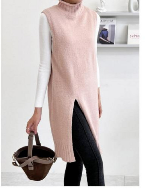 여자폴라 앞트임 롱니트원피스 여성상의 원피스