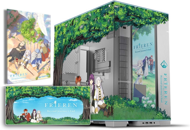 스타포지 - 프리렌: 비욘드 저니의 엔드 컴퓨터 케이스 번들 리 O11 다이내믹 EVO RGB E-ATXATXmATX PC 타워 엠보싱 및 UV 프린팅 아트워크 포함