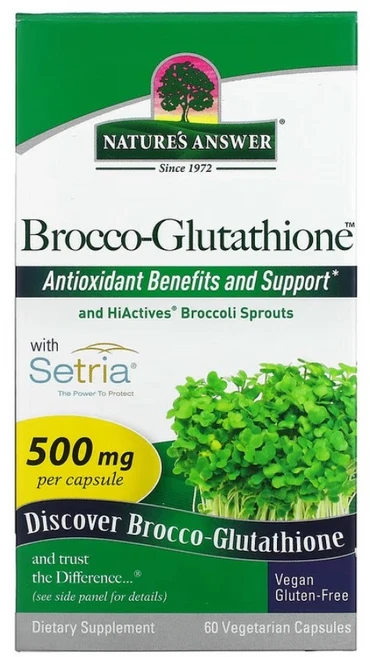 네이처스 앤서 브로콜리 글루타치온 500 mg 60 베지캡슐, 1통, 60정 - 쿠팡