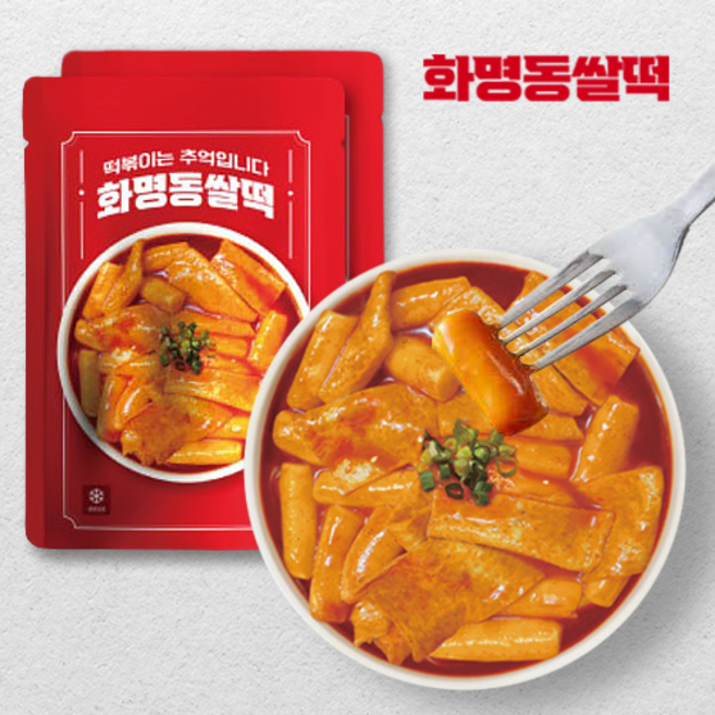 화명동쌀떡 부산떡볶이 쌀떡볶이 2인분 밀키트, 2개, 550ml