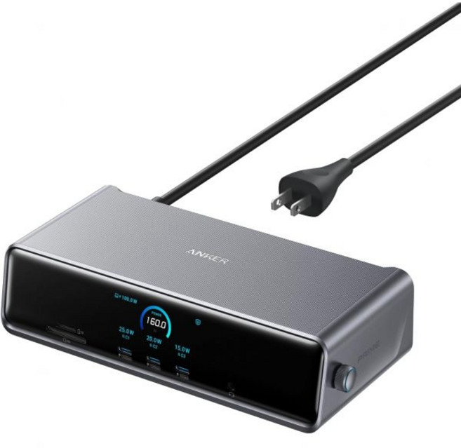 Anker Prime 도킹 스테이션(14-in-1 트리플 디스플레이 디스플레이링크) 최대 8K USB PD Max 140W 출력 USB-C 업스트림 포트 3 디스플레이 동