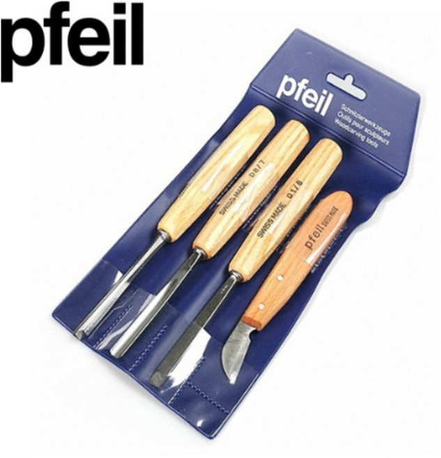 [PFEIL] 페일 D형 조각도세트 4pcs / D4ER, 1개