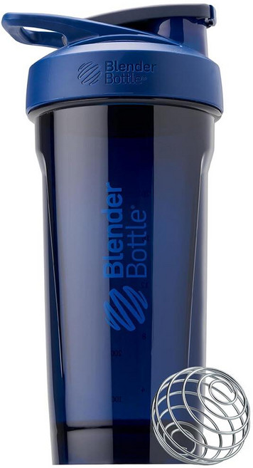 BlenderBottle Sport 트라이탄 쉐이커 병 잠금 뚜껑 포함 709.8ml(24온스) 블루, 709.8ml