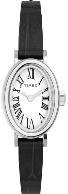 Timex 카바티나 여성용 손목시계 블랙 가죽 스트랩 T21912 188905