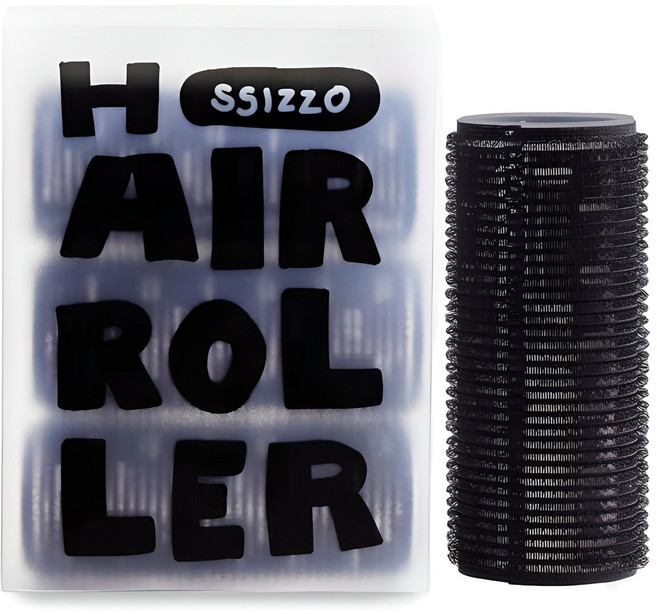 씨조 이지 세팅 볼륨 웨이브 헤어 롤러 중형 3p, 블랙, 1개