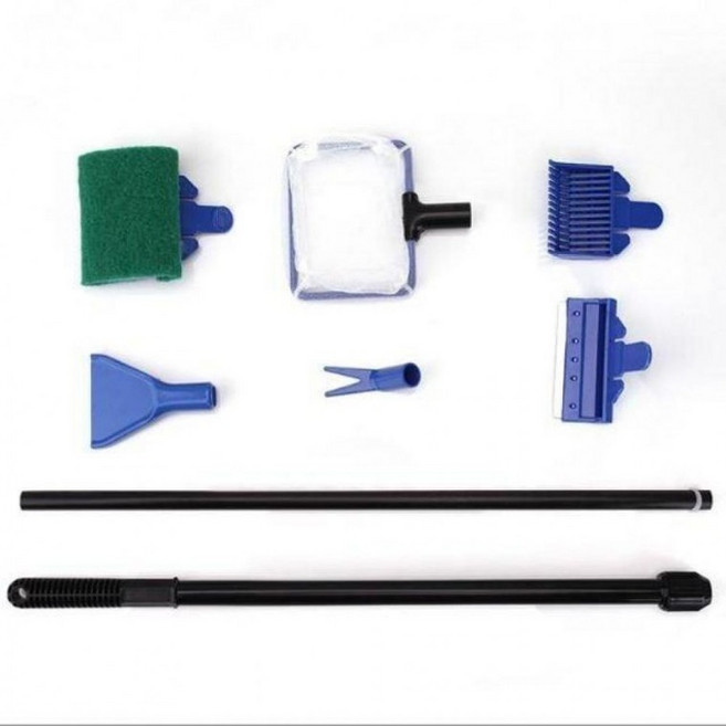 DUGNMARKT 다용도 수족관 청소 도구 세트 5종 스크 래퍼 뜰채 포함 어항 수조 브러시 물고기
