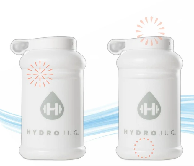 HydroJug 하이드로 저그 스포츠 물병 물통 하프 갤런 2.16L 화이트 휴대용 손잡이 프로 V2 M1 2개, 1개 - 쿠팡
