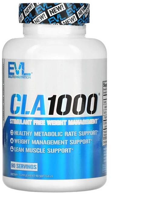 Evlution Nutrition CLA 1000mg 웨이트 매니지먼트 소프트젤, 90정, 1개 - 쿠팡