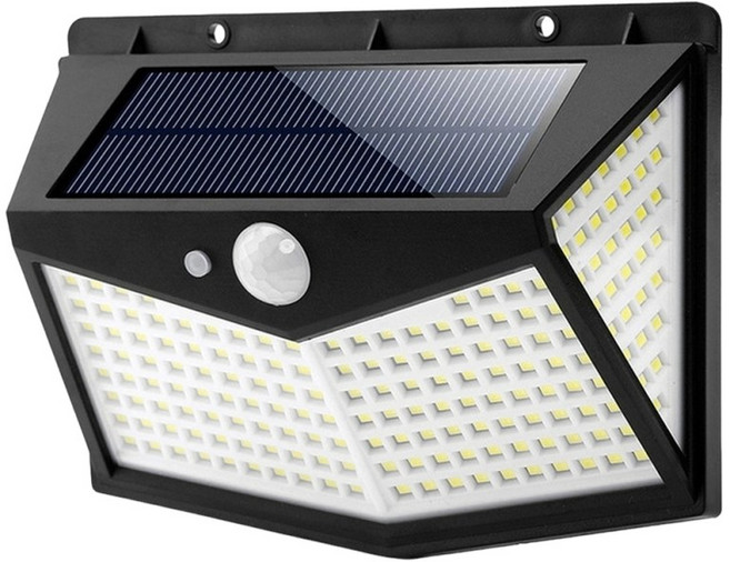 太陽能感應壁燈 212LED 人體感應庭院燈 花園燈 路燈, 1個, 212LED感應燈