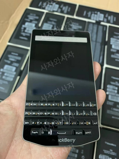 블랙베리 P9983 포르쉐 디자인 스마트폰 쿼티폰 블랙베리 핸드폰, 16GB, 9983 블랙