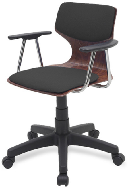 체어포커스 하이팩 패브릭 회전 의자 CF-506C, 블랙