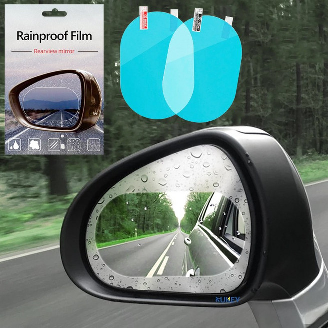 사이드미러 보호필름 100x150mm 방수 타원형 2매입 자동차용