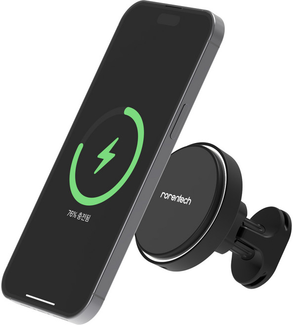 로랜텍 맥착 고속 무선충전 차량용 맥세이프 거치대