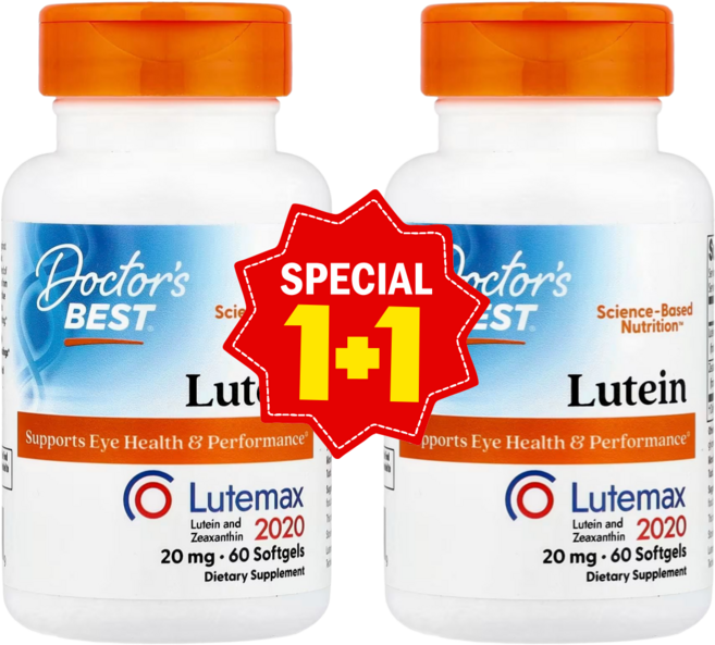 [1+1] 닥터스베스트 루테인 20mg 제아잔틴 소프트젤 60정, 2개