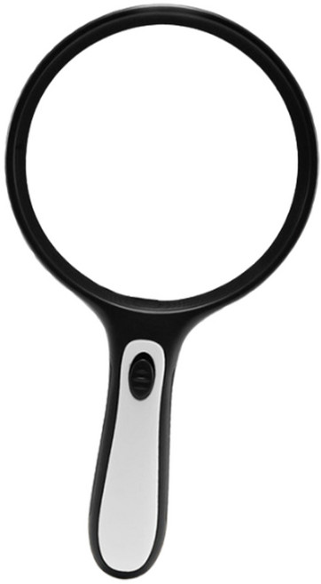 넓은시야 비구면 광학렌즈 125mm LED 왕돋보기, LED왕돋보기(건전지미포함), 1개