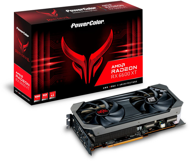 POWERCOLOR AMD Radeon RX6600XT GDDR6 8GB AXRX 6600XT 8GBD6-3DHEOC 탑재 그래픽 보드 [국내