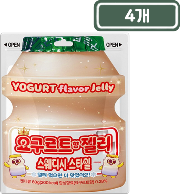 에이블)스웨디시요구르트향젤리60g, 4개, 60g