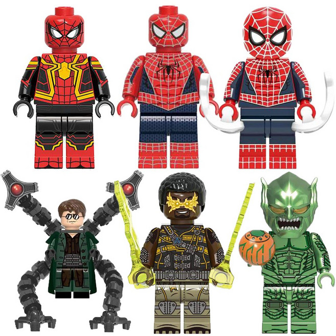 스파이더맨 노웨이홈(No Way Home) 6종 호환블럭 브릭미니피규어 취미/수집/장식/컬렉션용 커스텀 블록피겨, NWH207. 스파이더맨 노웨이홈 6종(로켓), 1개