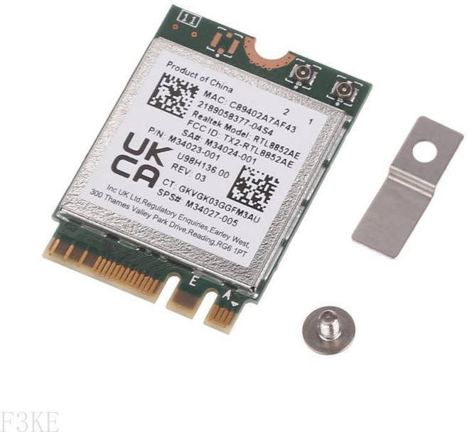 F3KE RTL8852AE 듀얼 밴드 WiFi 6 카드 키트 802.11AC AX 무선 NGFF M.2 2230 WiFi 카드 네트워크 어댑터 B, 1개