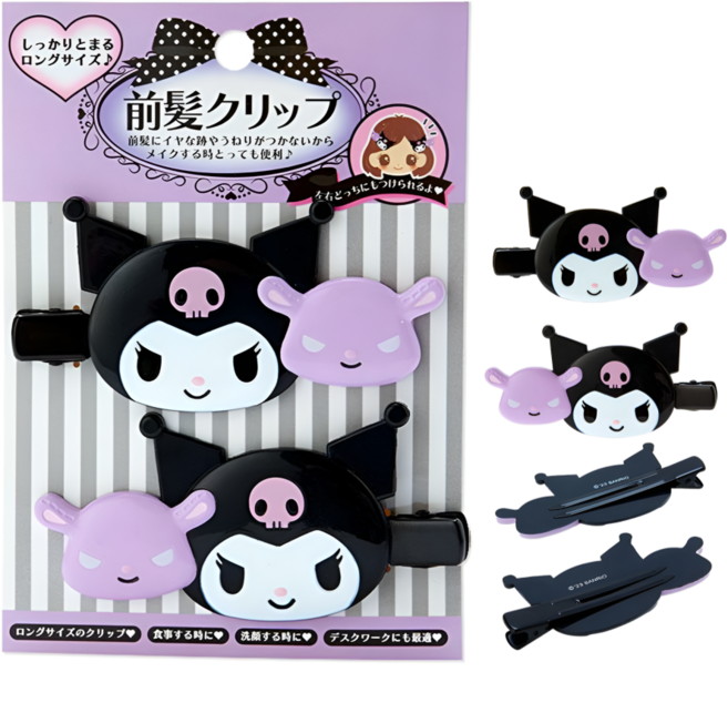 루코모한정 산리오 정품 앞머리 집게핀 세트 일본 감성 메이크업 헤어클립