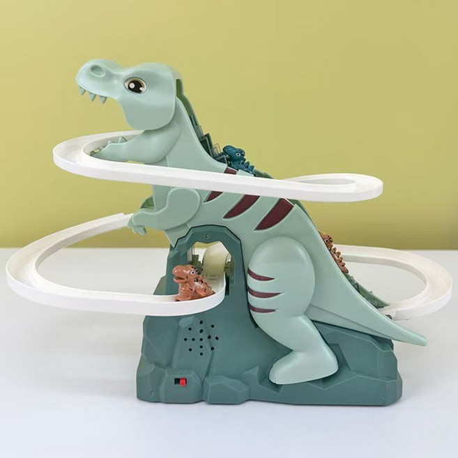 電動爬行軌道滑梯玩具 恐龍爬樓梯 趣味兒童玩具, 1個