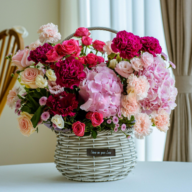 나눔플라워 전국 꽃바구니 생일꽃배달 생일 생신 부모님 환갑 칠순 팔순 축하 선물 승진 정년 퇴직 기념일 와이프 꽃배달서비스 당일꽃배달, 1개