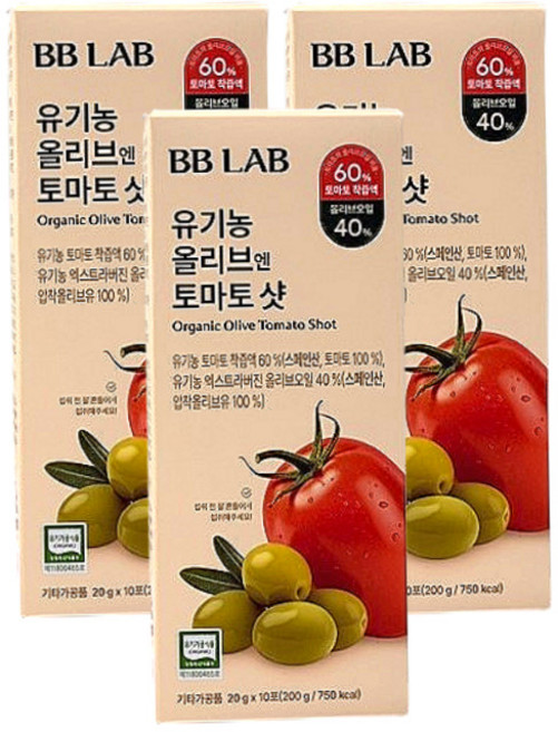 [뉴트리온] 비비랩 올리브 엔 로마 토마토 듀얼샷, 3개, 200g