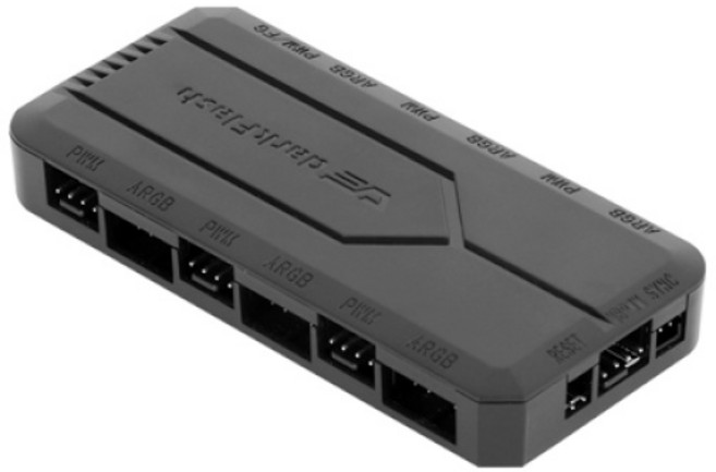 다크플래쉬 darkFlash RC2 ARGB AND PWM HUB 팬 컨트롤러, 1
