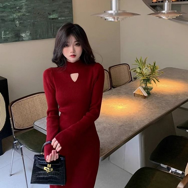 세계일주 니트 긴 원피스 lyq40