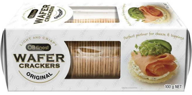 Ob Finest 오비 파이니스트 오리지널 웨이퍼 크래커 100g 3팩, 3개 - 쿠팡