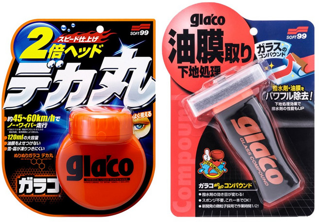 소프트99 글라코 유막제거제 100ml G-47 + 글라코 장기지속형 유리발수 코팅제 120ml G-38, 1세트
