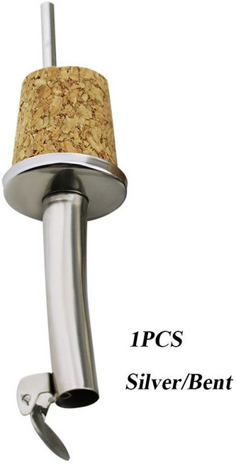 사슴양주 남은와인보관 위스키푸어러 사슴 엘크 사자 황소 머리 와인 푸어러 병 마개 바 도구 웨딩 파티 음료 통풍기 주방 액세서리, 1개, [09] 1PCS Silver Bent