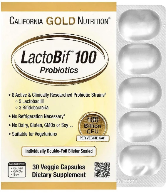 CGN LactoBif100 프로바이오틱 락토바실러스 비피도박테리아 1000억CFU 30정, 1개 - 쿠팡