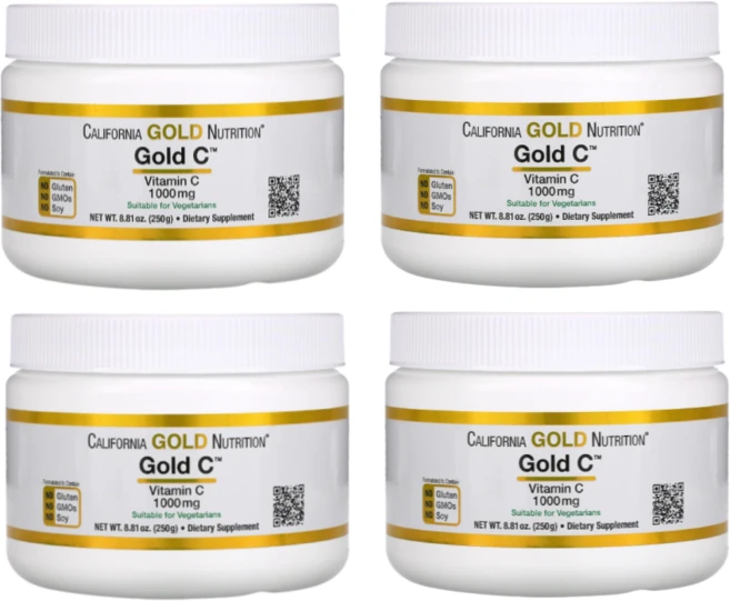 캘리포니아 골드 Gold C 파우더 비타민C 1 000mg 250g(8.81oz), 4개, 4개 - 쿠팡