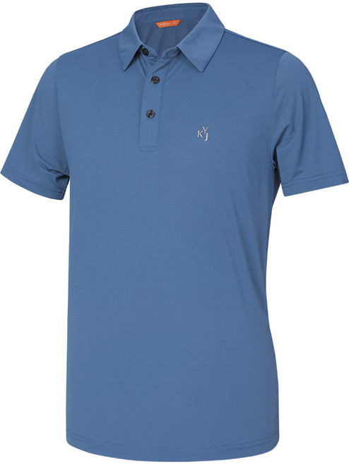 [김영주골프] 남성 카라 반팔 티셔츠_스판 메쉬 아이스웨이브