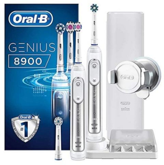 오랄 B 천재 8900 충전식 칫솔 장점 2 팩 남성 여성 가족, 없음, 1.Oral-B Genius 8900