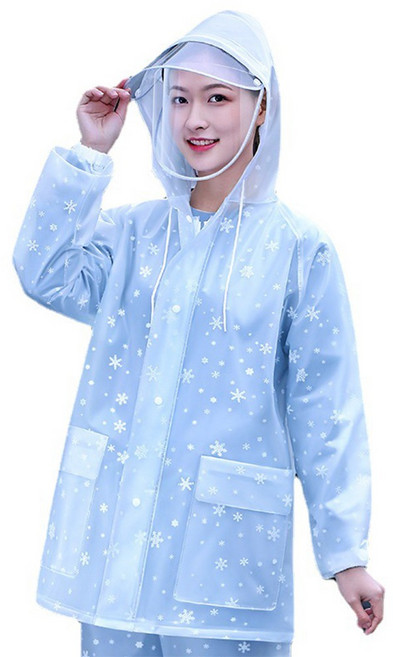 Detao 우비 방수 레인코트 우의 세트 방수 우비 남녀공용 5가지 색상 M L XL