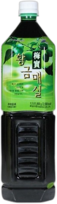 청솔 황금매실 (입) 음료베이스/주스/과일청/에이드/슬러시/희석 엑기스 농축 카페 매장 시럽, 6개, 1.5L