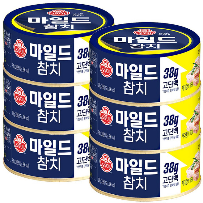 오뚜기 참치 마일드, 200g, 6개