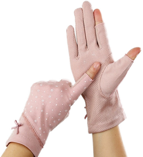 여성 여름 반장갑