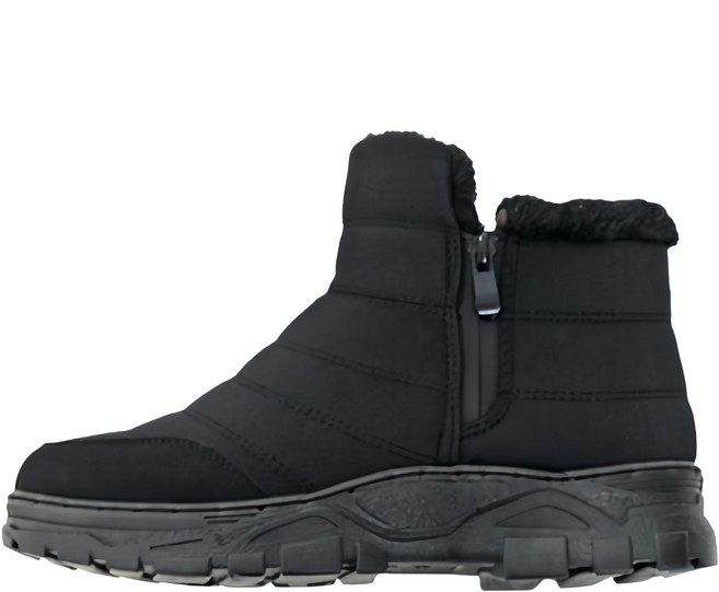 BLUEMAX 簡約拉鍊刷絨短靴