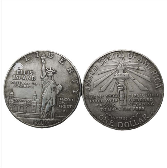 1906 미국 리버티 홈장식 자유의 여신 기념주화 동전 공예 장식품