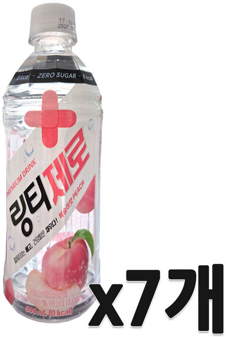 링티 제로 복숭아, 500ml, 7개