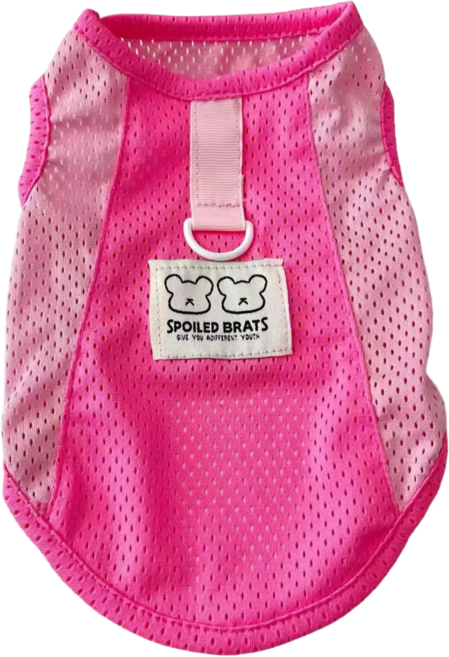 유미펫 반려동물 여름 메쉬 쿨 민소매, 1개, 핑크