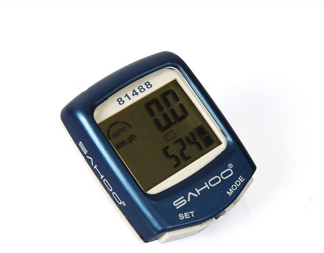 SMN 디지털 자전거 속도계 MTB 싸이클, 블루, 1개