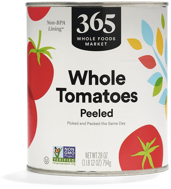 365 by Whole Foods Market 껍질을 벗긴 통토마토, 1개, 794g